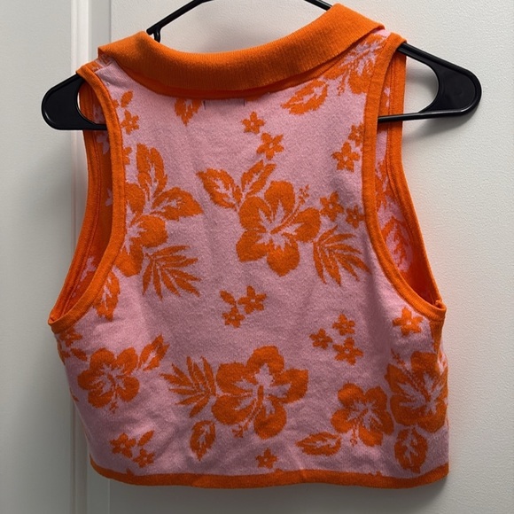 Wild Fable Women's Tropical Floral Hawaiian Crop Top Large - Picture 7 of 7